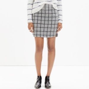 Madewell shirttail grid skirt